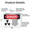 Signmission Radiation & Laser Sign, 7 in H x 10 in W, Aluminum, Rectangle OS-2PACK-DS-A-710-L-2526 - alternate 2